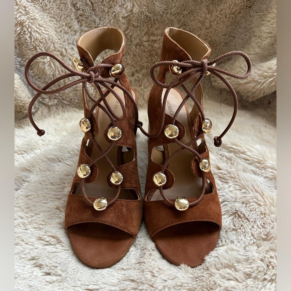 Rebecca Minkoff Suede Lace-up Sandals